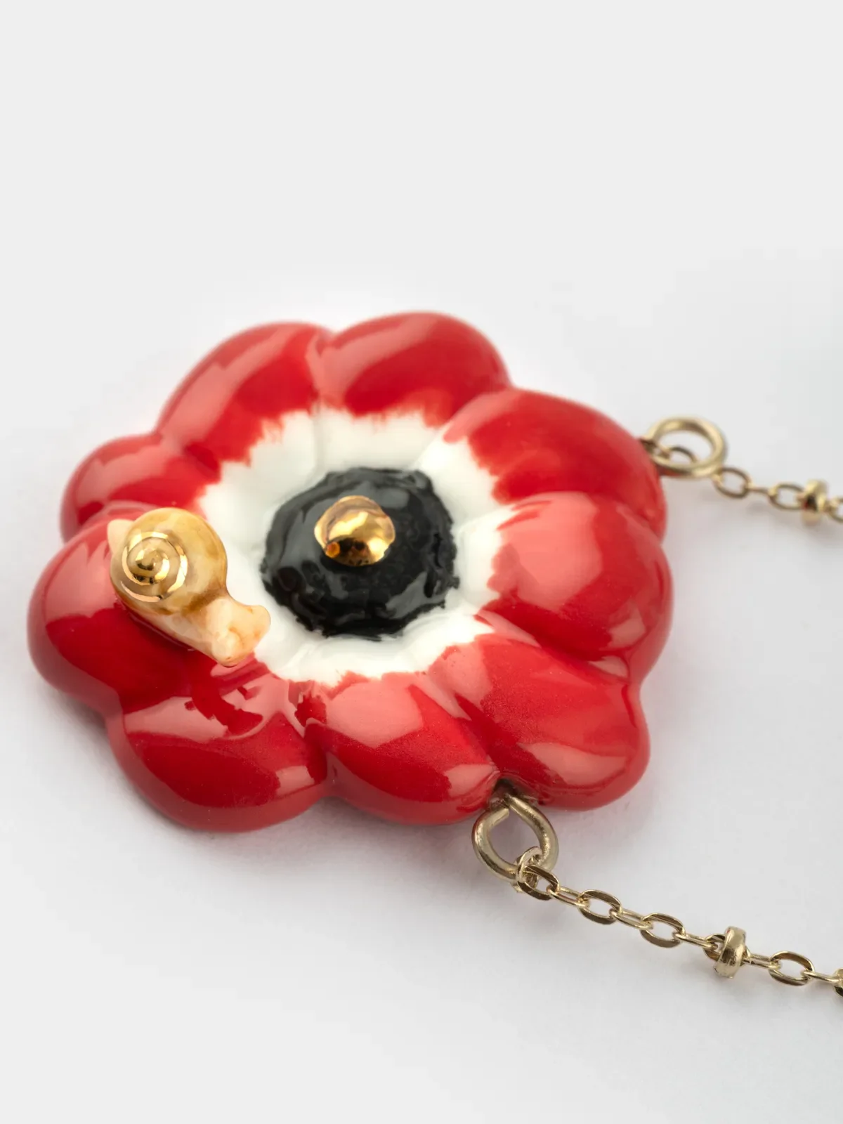 Collier anémone rouge - Image 5