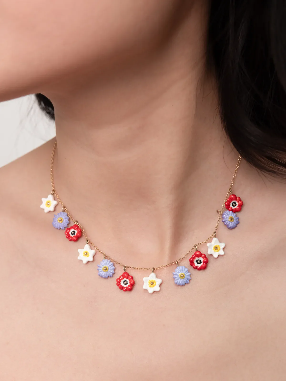 Collier Fleurs anémones - Image 2