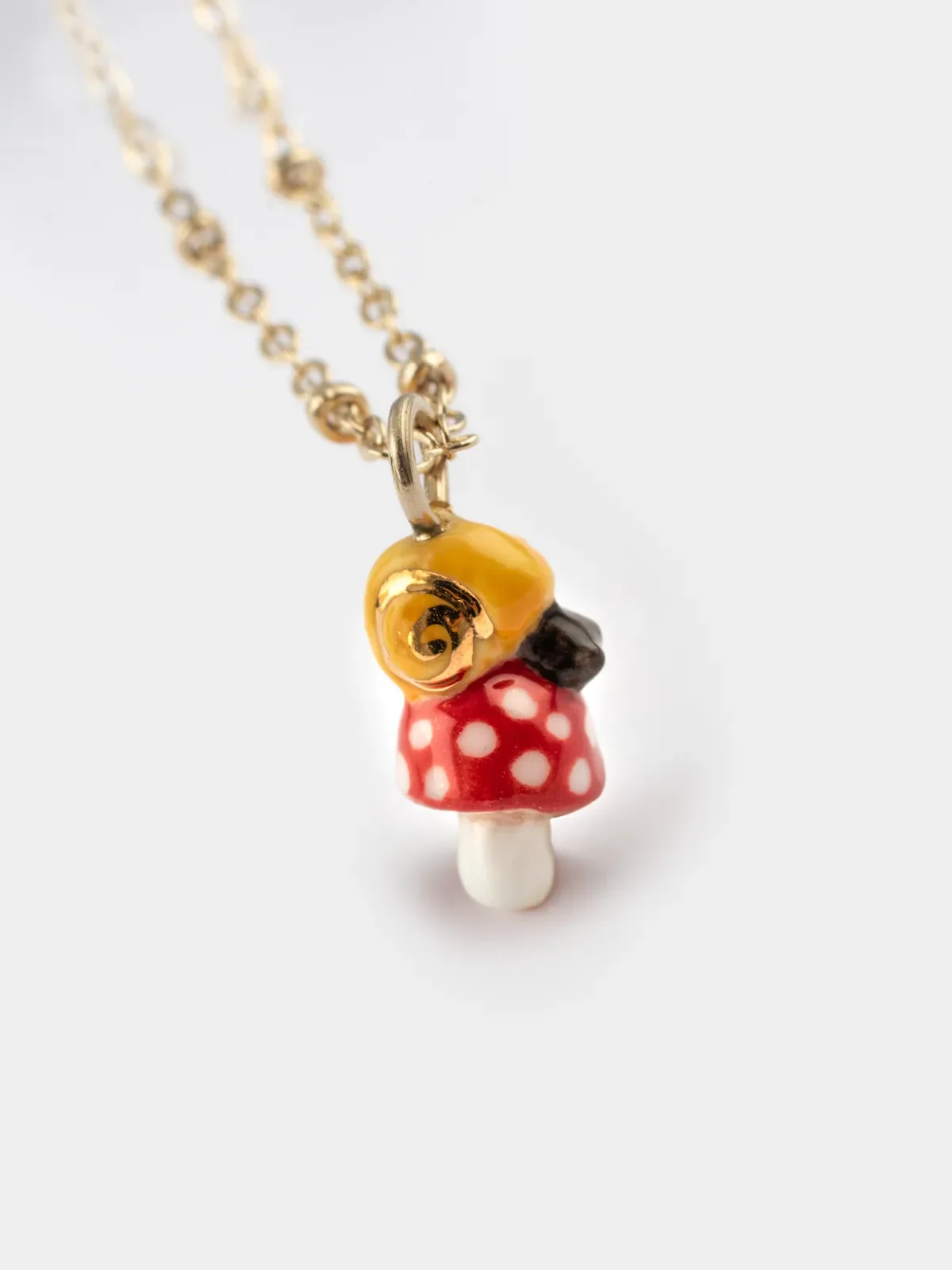 Collier escargot et champignon - Image 4