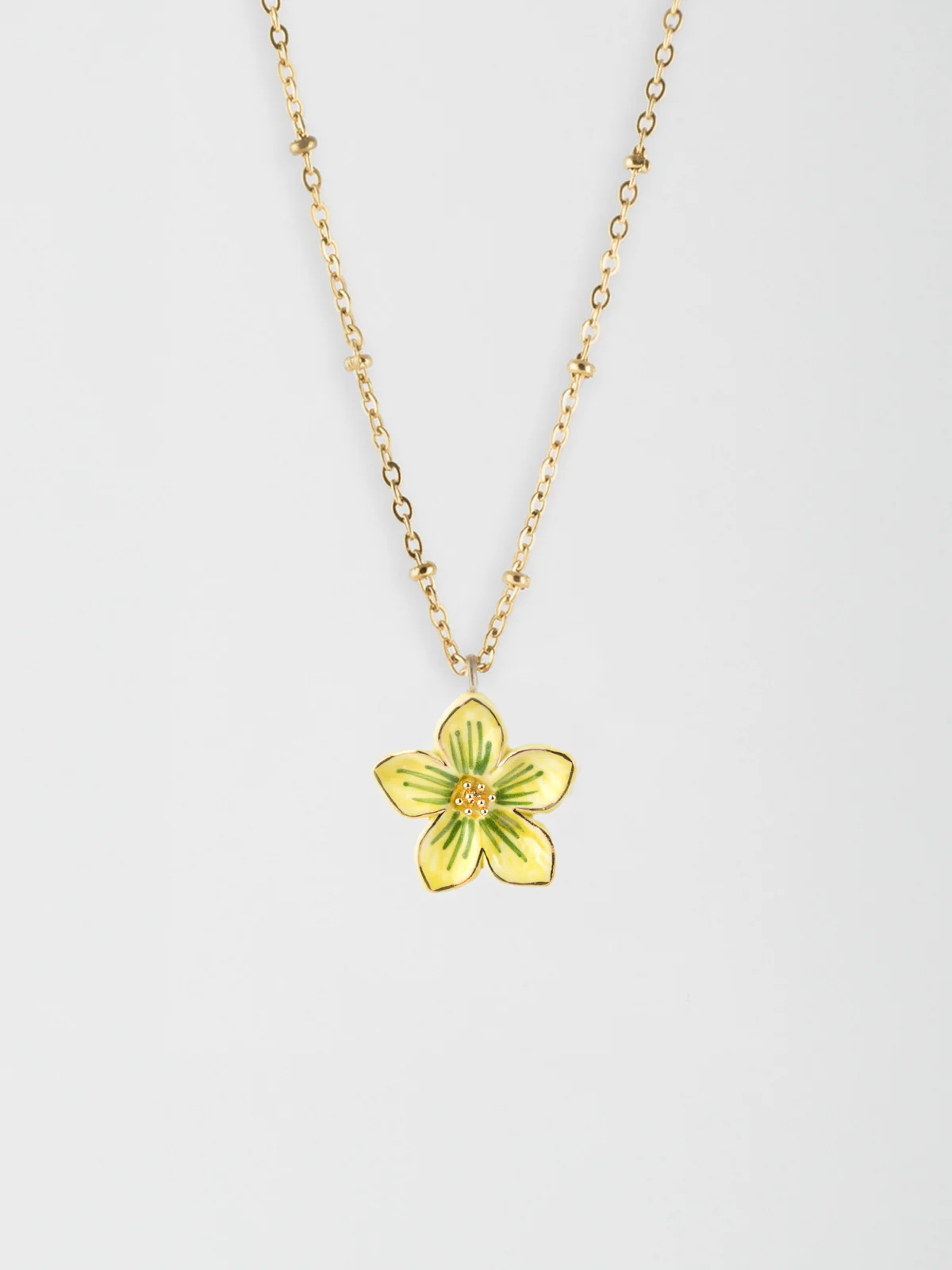 Collier fleur jaune