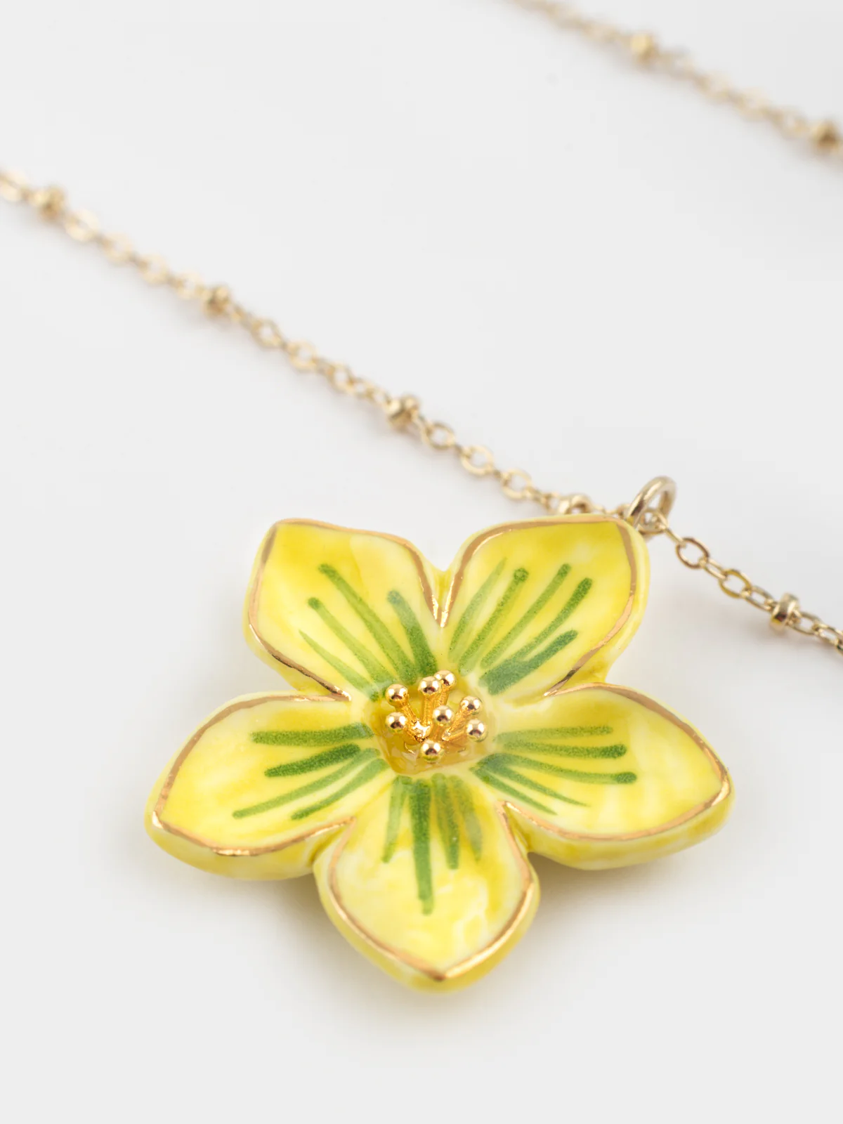 Collier fleur jaune - Image 3
