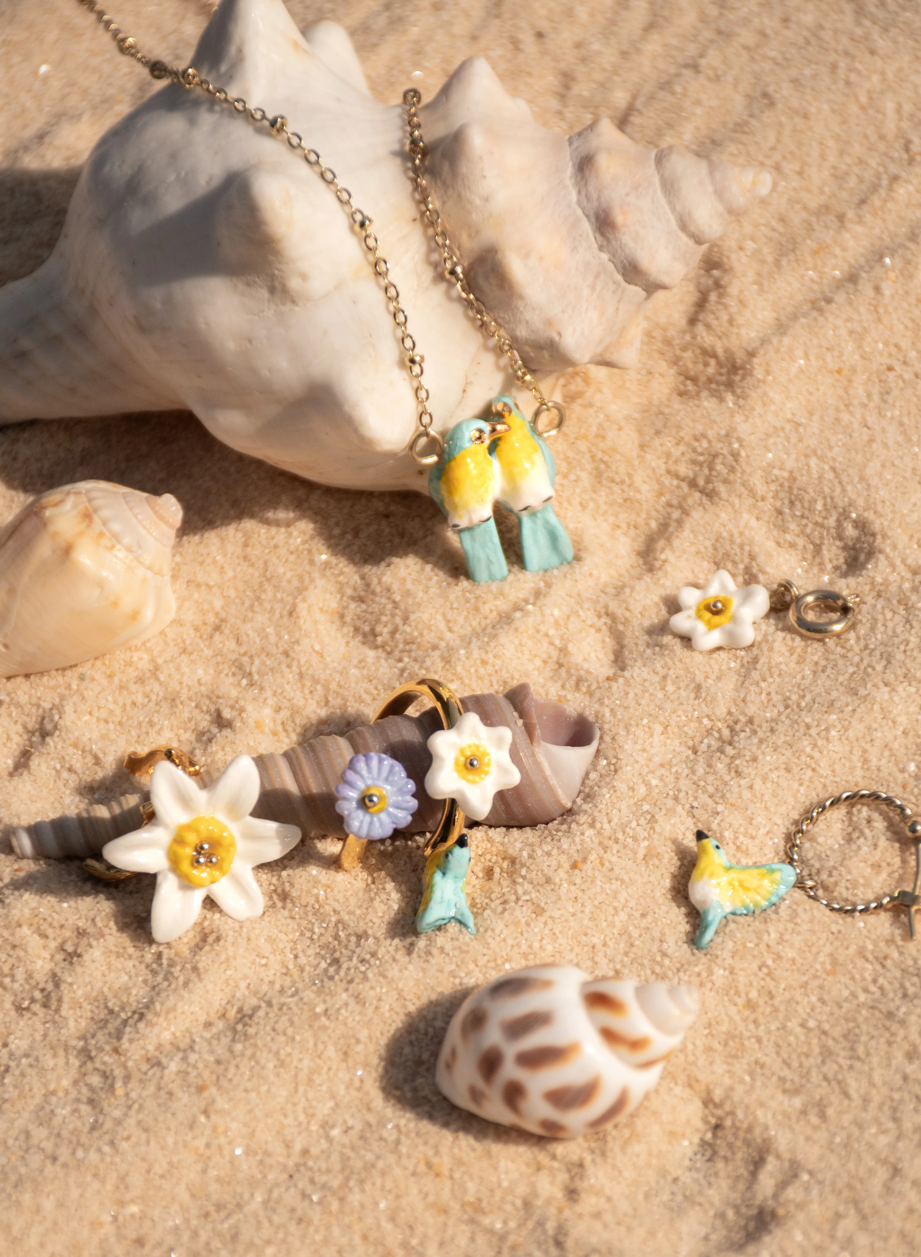 Collier Oiseaux Amoureux – Paruline Bleues - Image 4