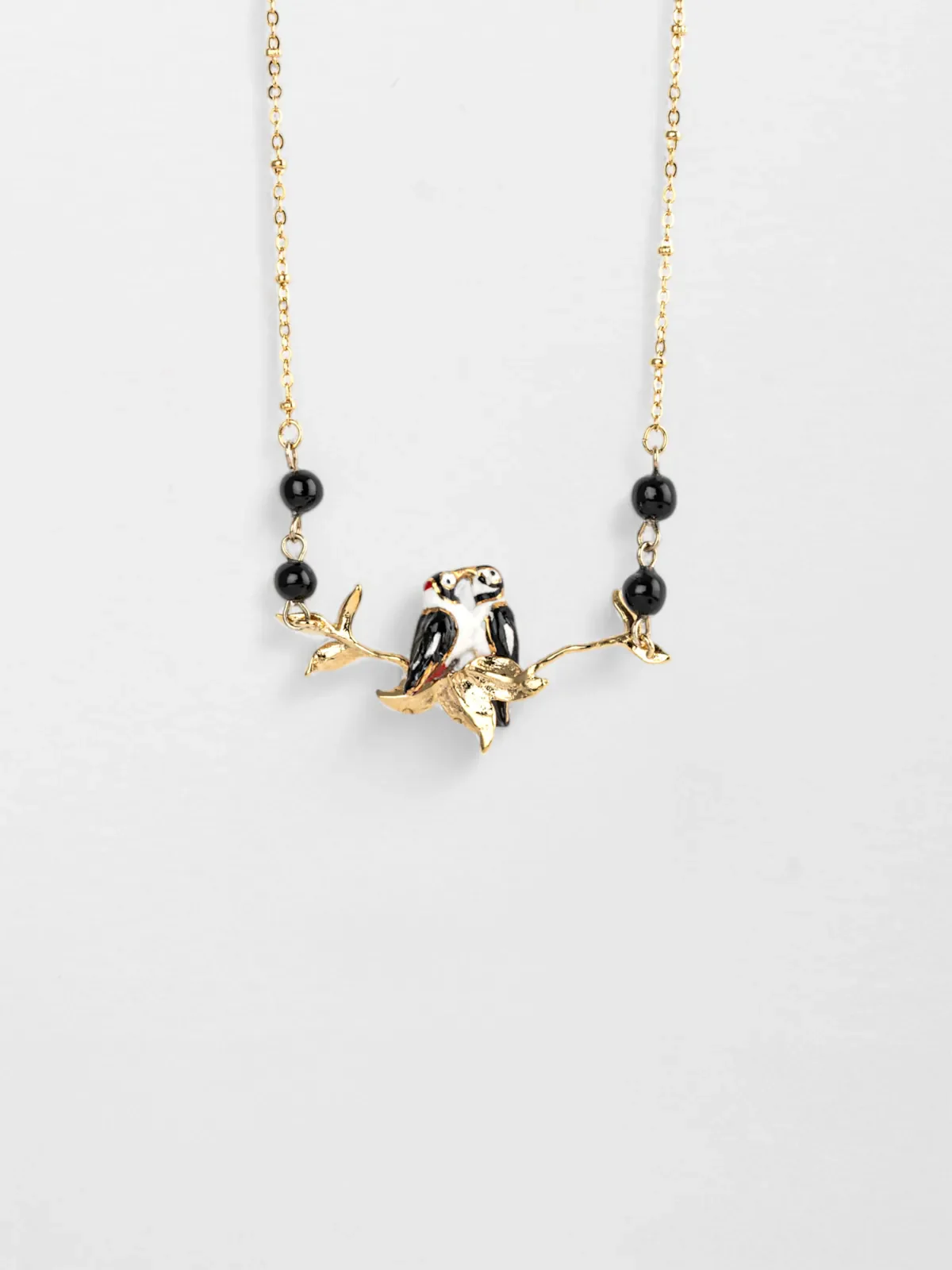 Collier oiseaux Pics Maculés