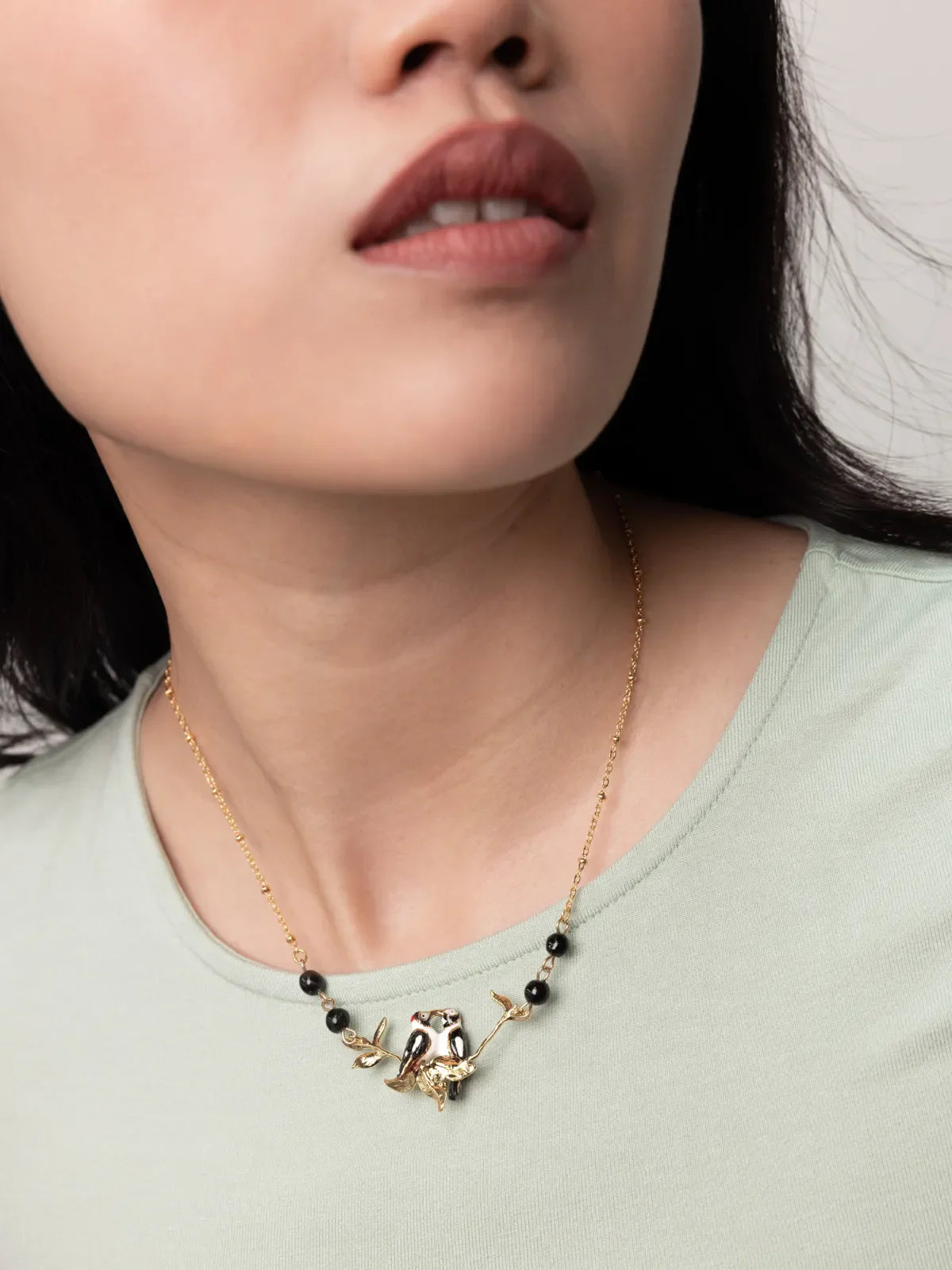 Collier oiseaux Pics Maculés - Image 2
