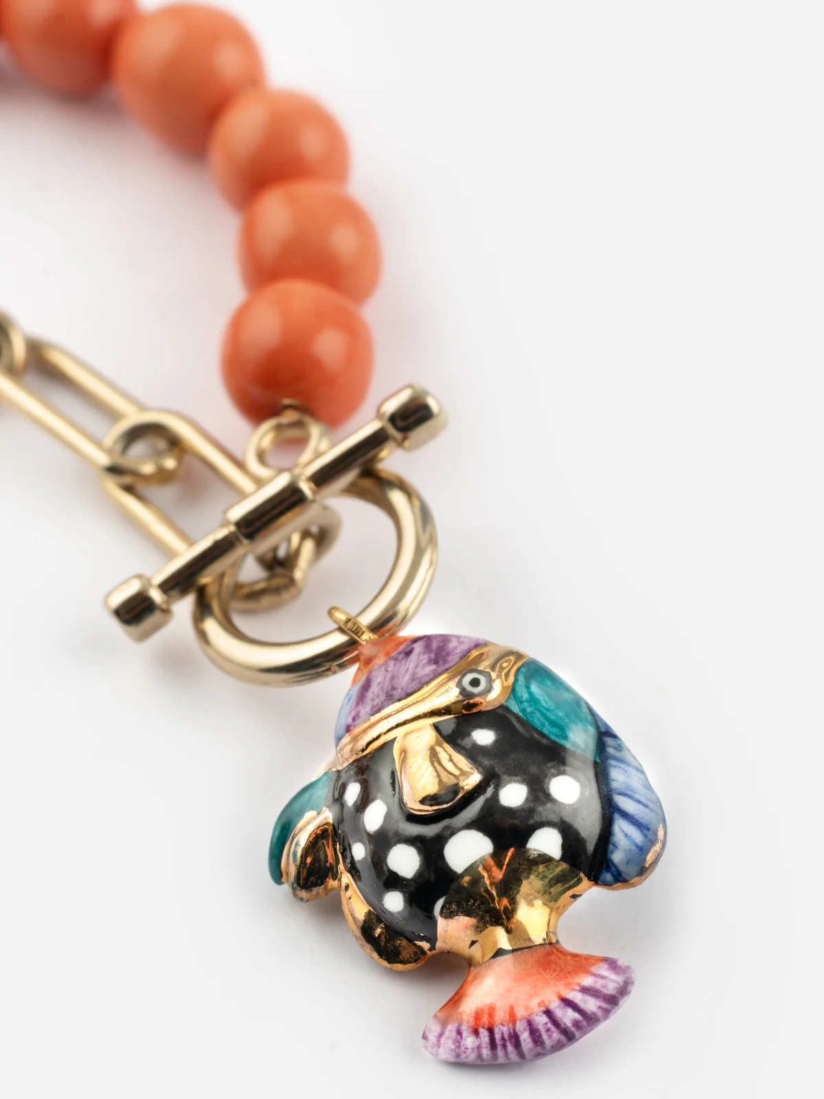 Collier perles et poisson tacheté - Image 4