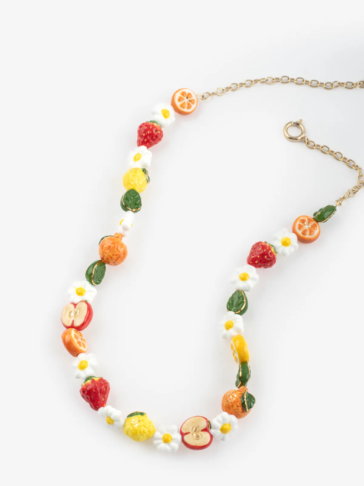 Collier perles fruits et fleurs - Image 4