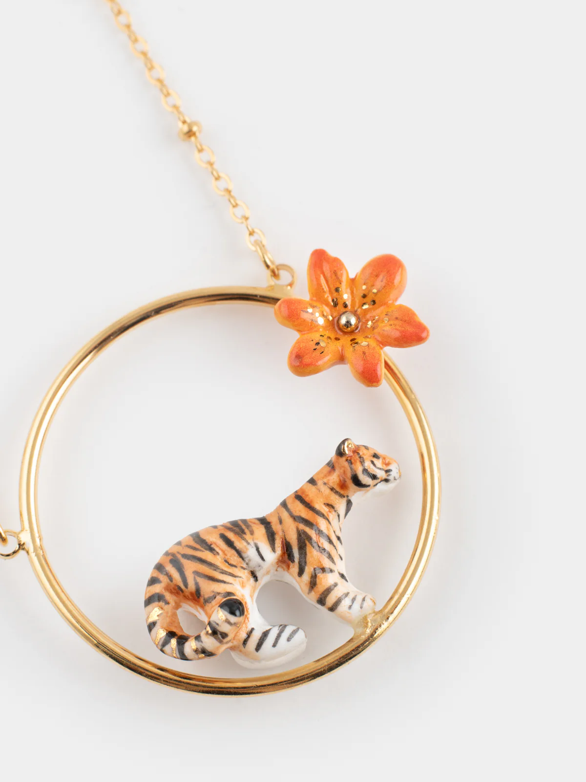 Collier rond tigre et lys - Image 5