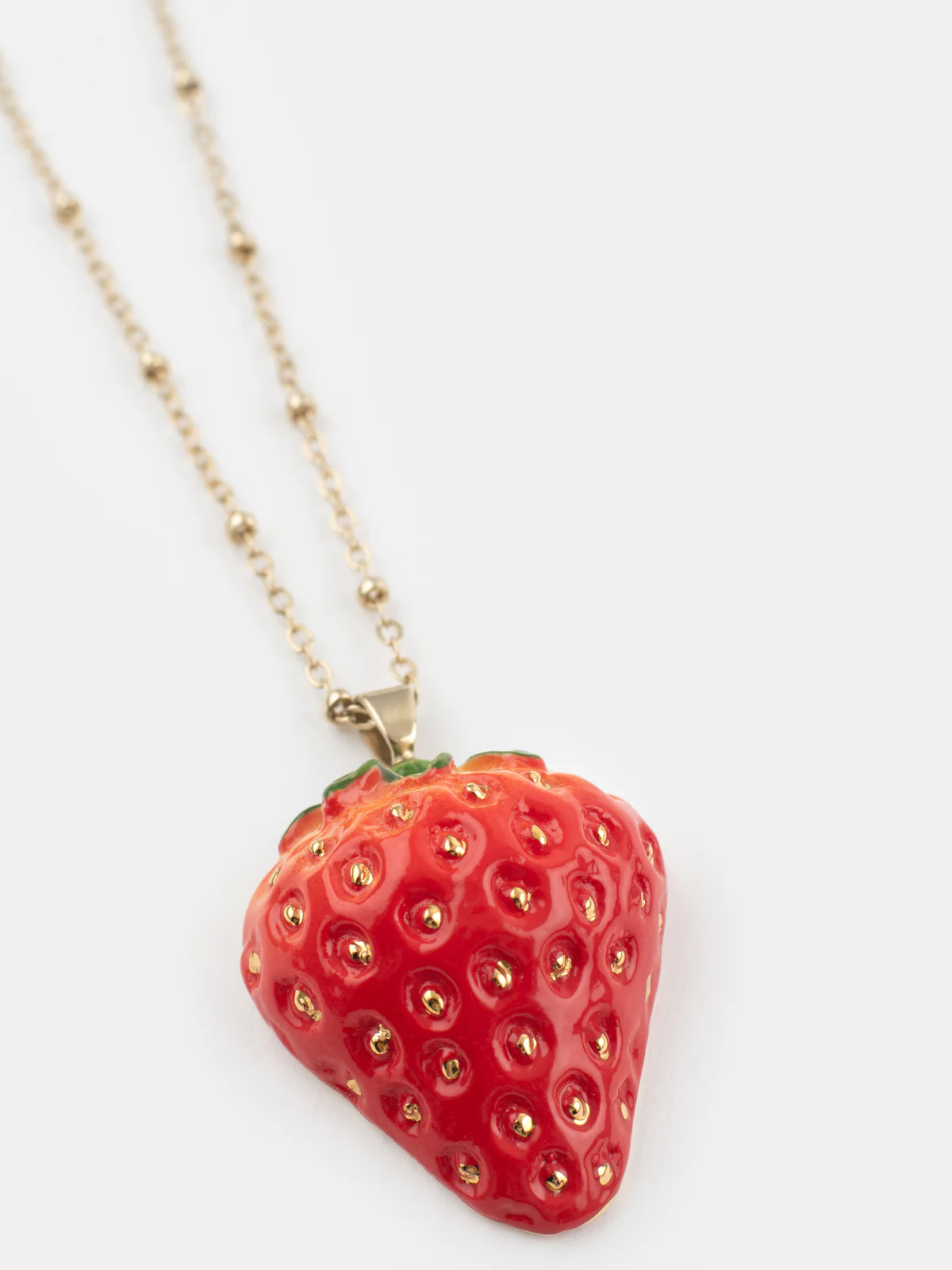 Collier sautoir fraise - Image 5