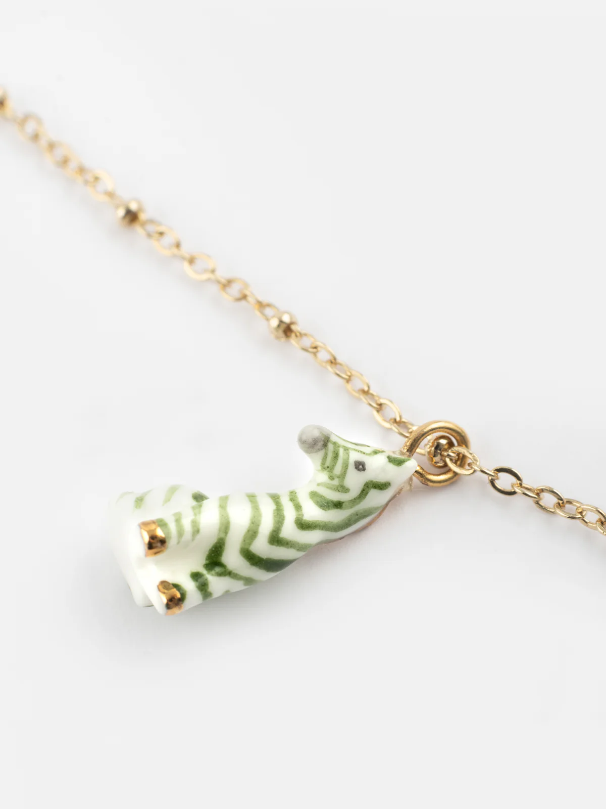Collier zèbre vert