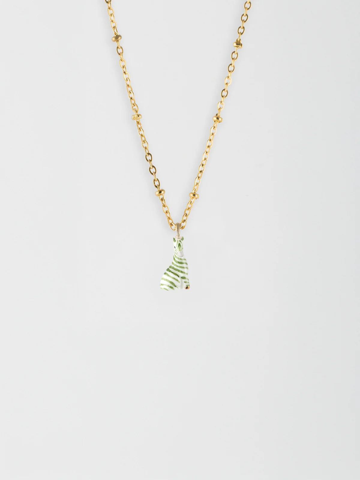 Collier zèbre vert - Image 3