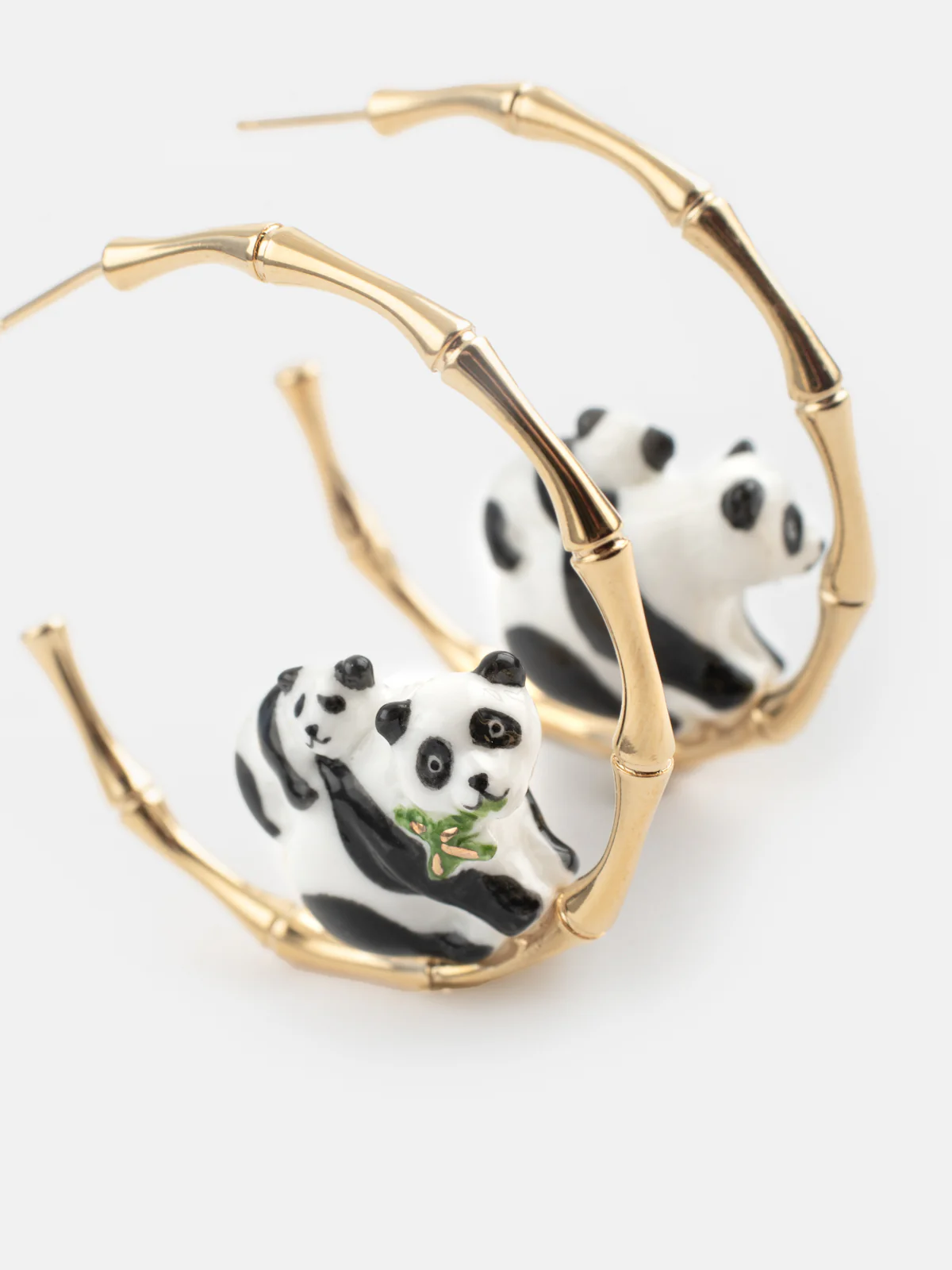 Créoles en bambou pandas - Image 3