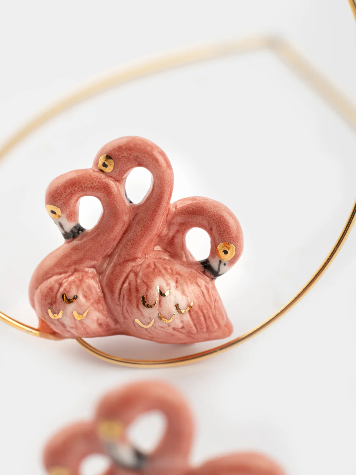 Grandes créoles flamants roses - Image 3