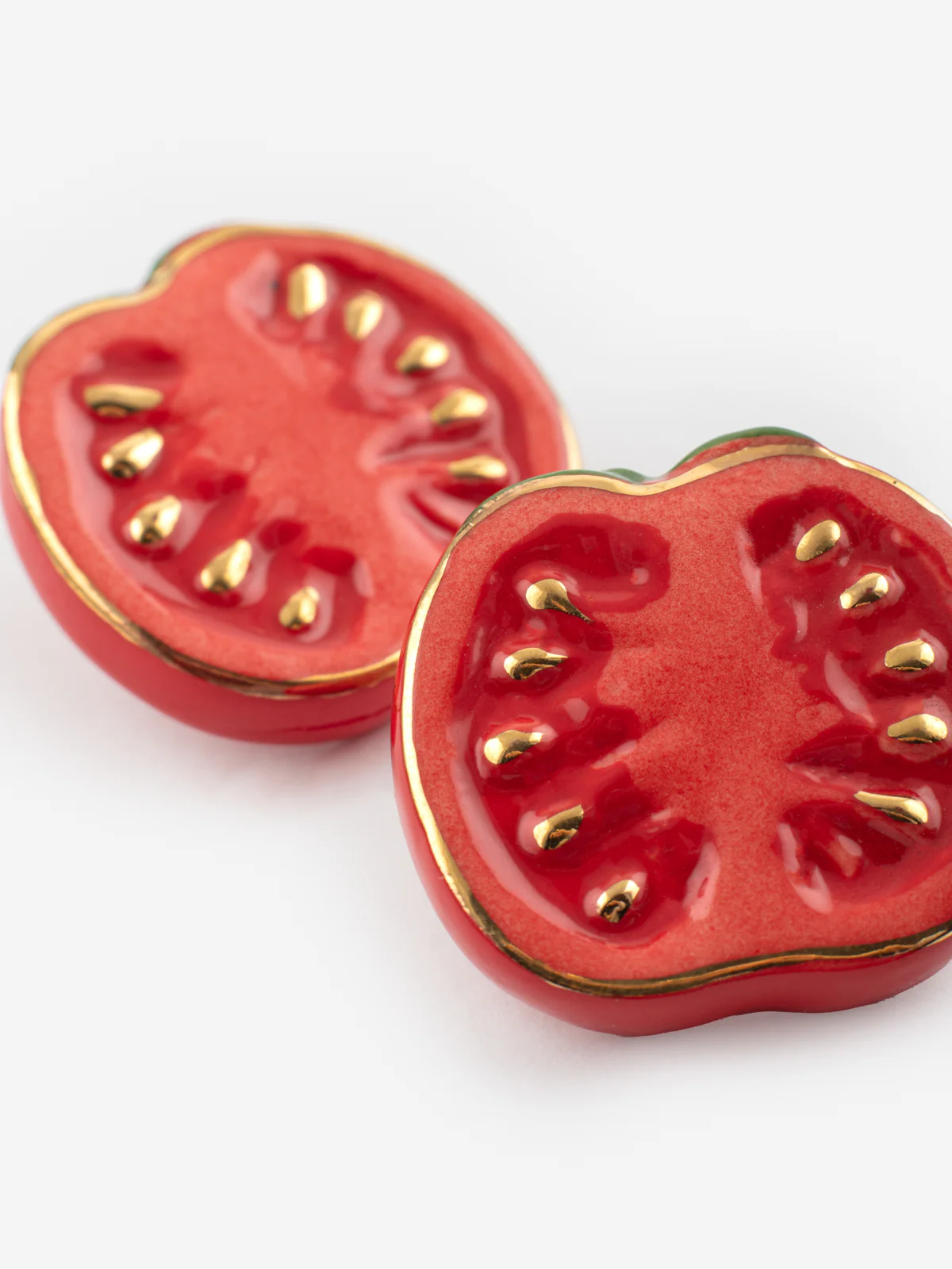 Boucles d'oreilles puces - Maxi tomate - Image 4