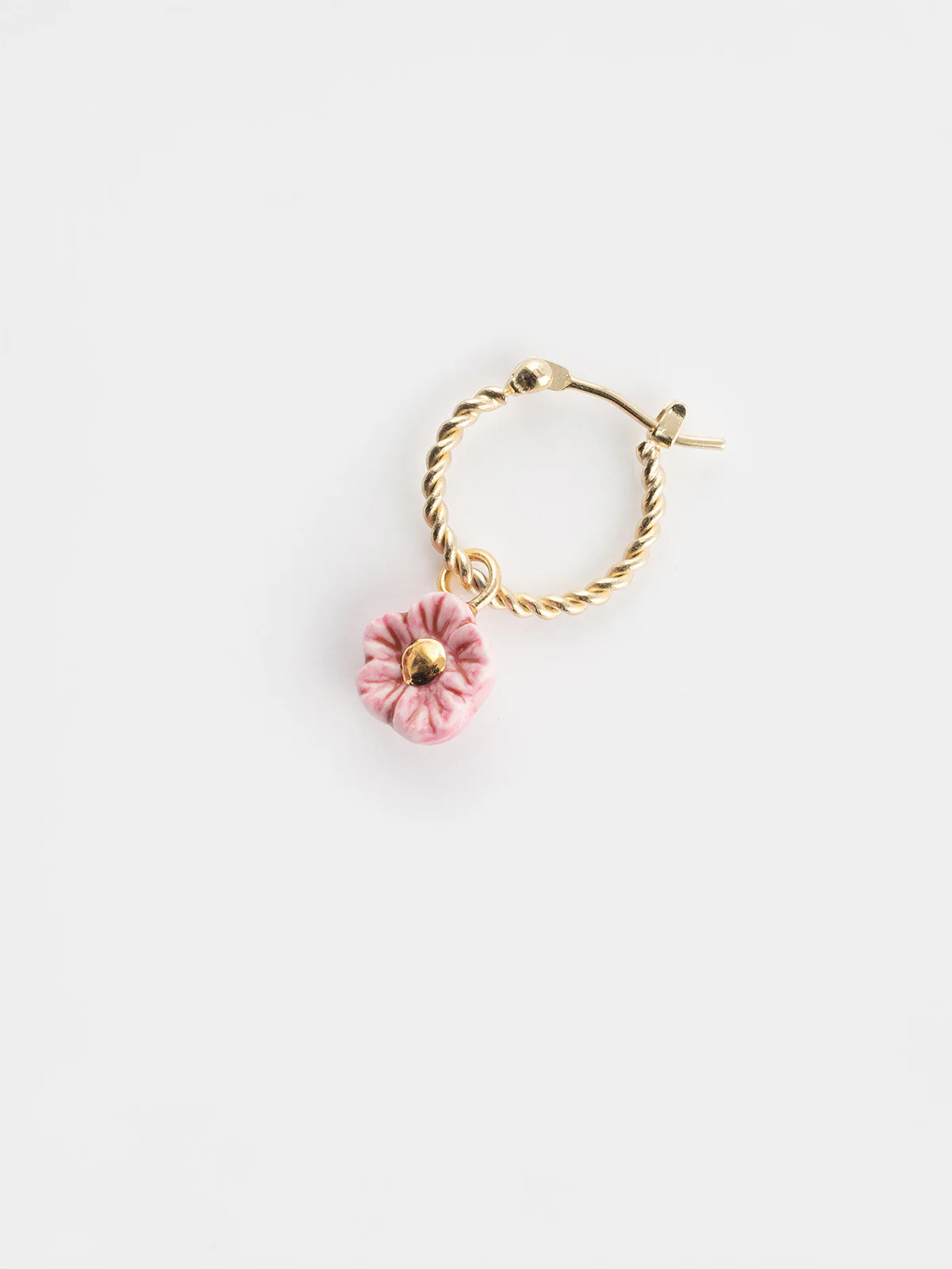Mini créole fleur rose