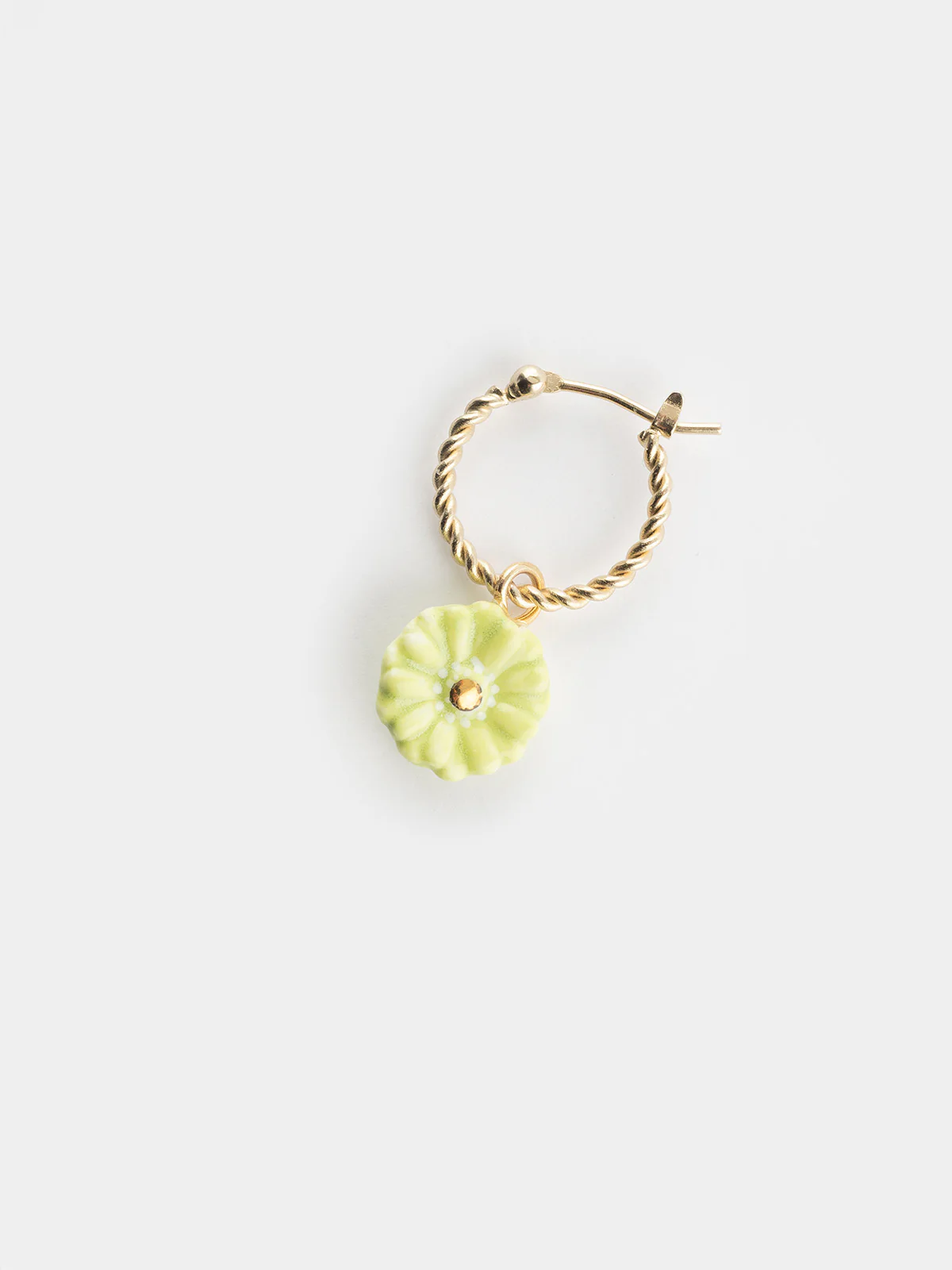 Mini créole fleur verte