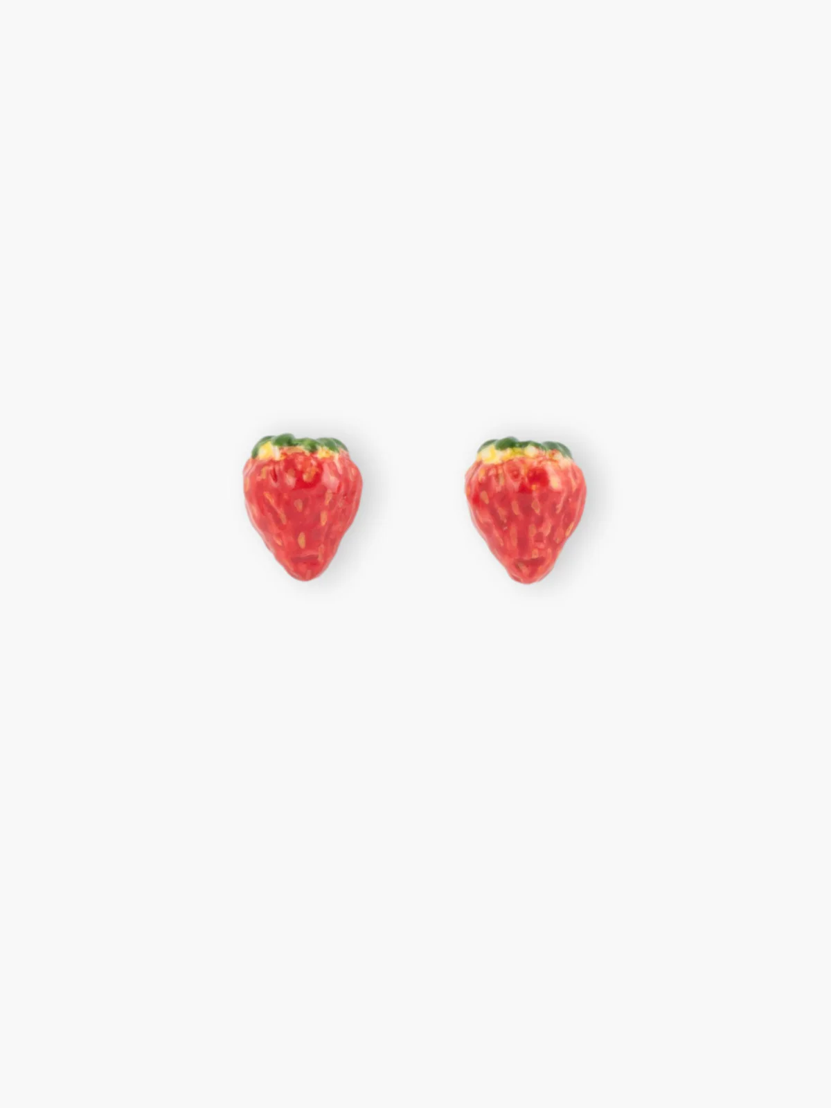 Boucles d'oreilles puces - fraise