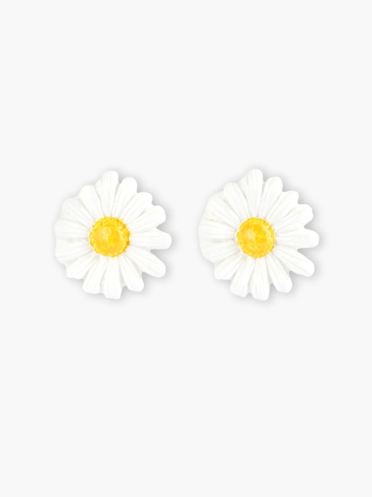 Boucles d'oreilles puces - maxi marguerite