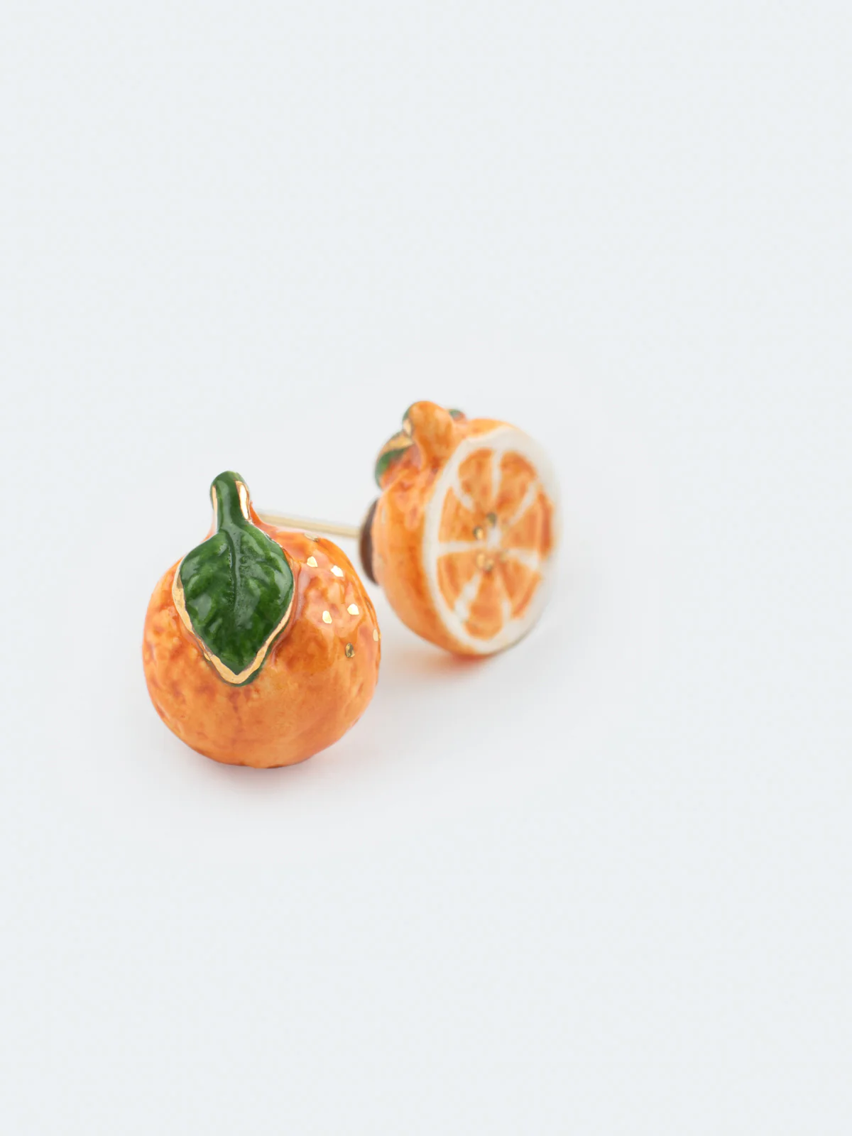 Boucles d'oreilles puces - orange - Image 3