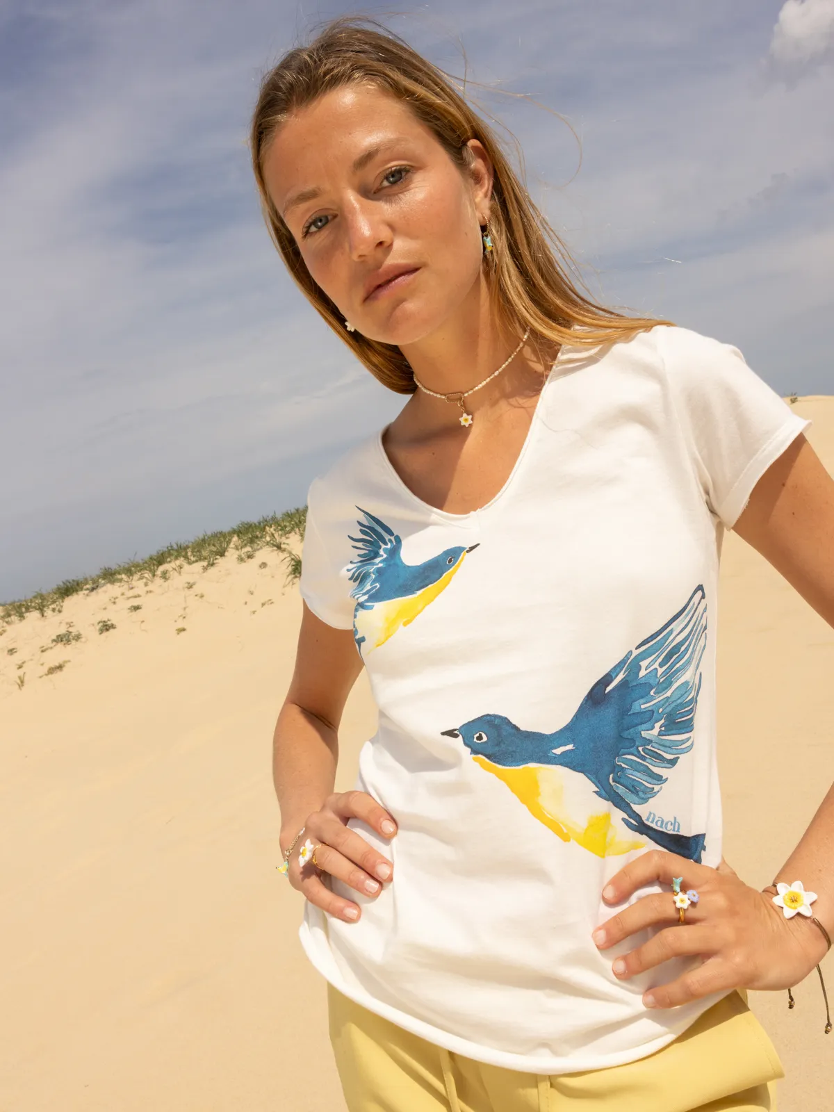 T-shirt Victor - Oiseaux Paruline Amoureux - Image 2