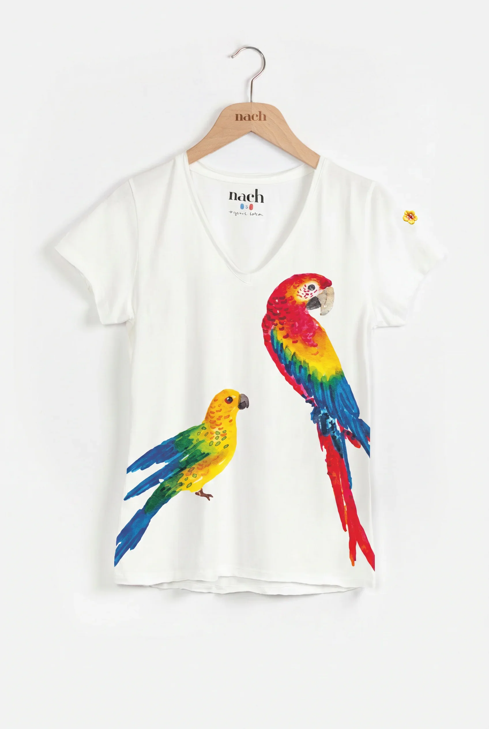 T-shirt Victor - couple de perroquets Ara - Image 2
